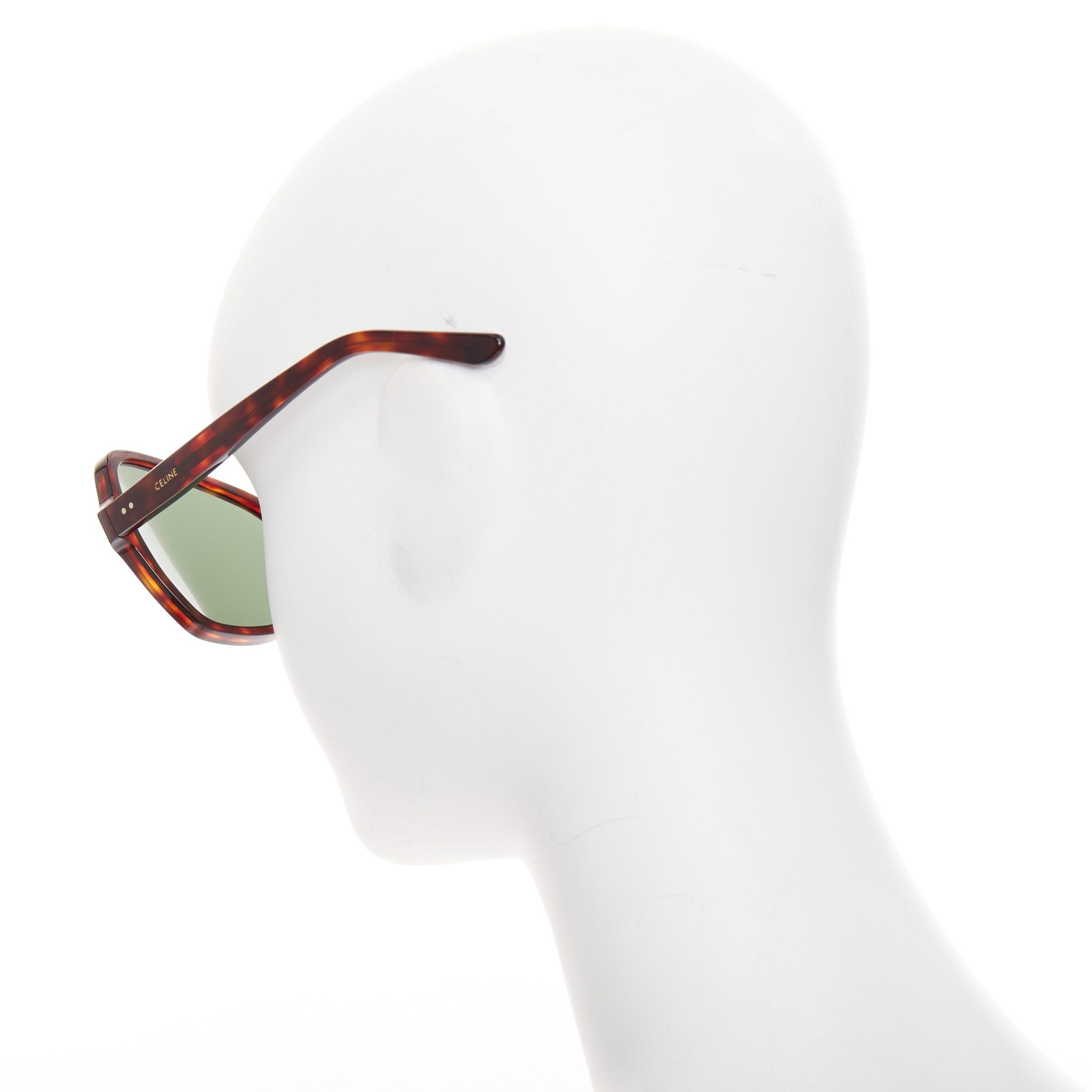 Celine CELINE CL400641 brown tortoise oversized butterfly square sunglasses Size ONE SIZE - 4 Thumbnail