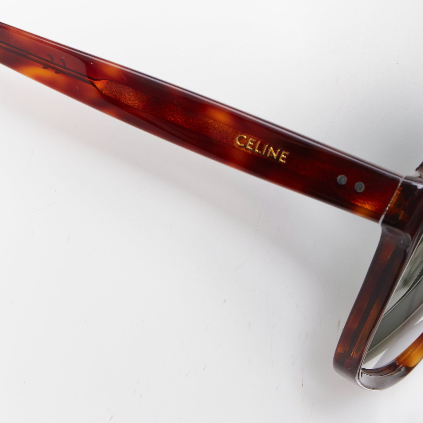 Celine CELINE CL400641 brown tortoise oversized butterfly square sunglasses Size ONE SIZE - 6 Thumbnail