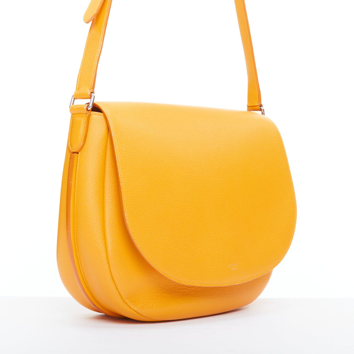 Celine CELINE Trotteur Messenger yellow marigold half moon crossbody bag Size ONE SIZE - 3 Thumbnail