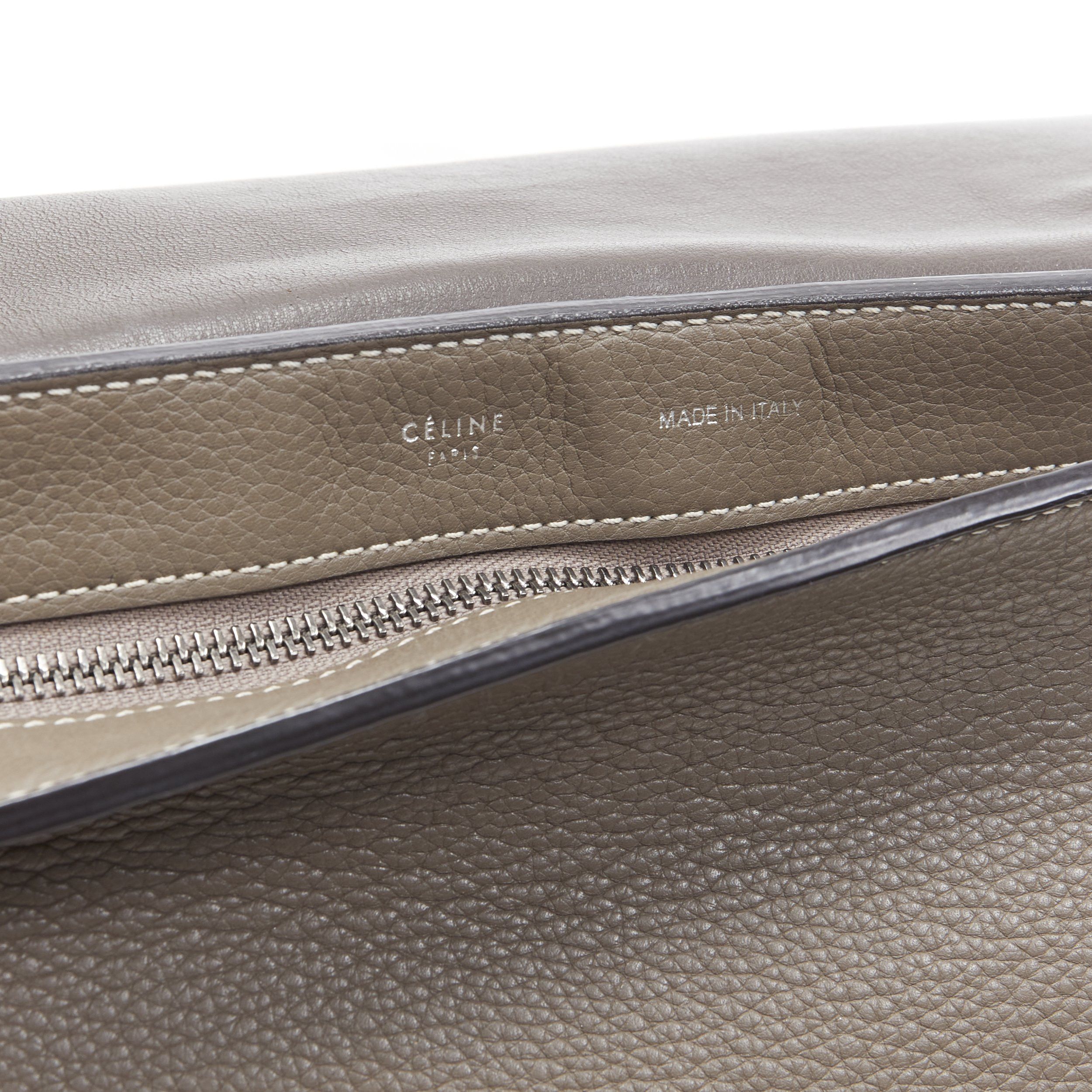 Celine OLD CELINE Trapeze grey leather suede flap top handle flap satchel shoulder bag Size ONE SIZE - 11 Thumbnail