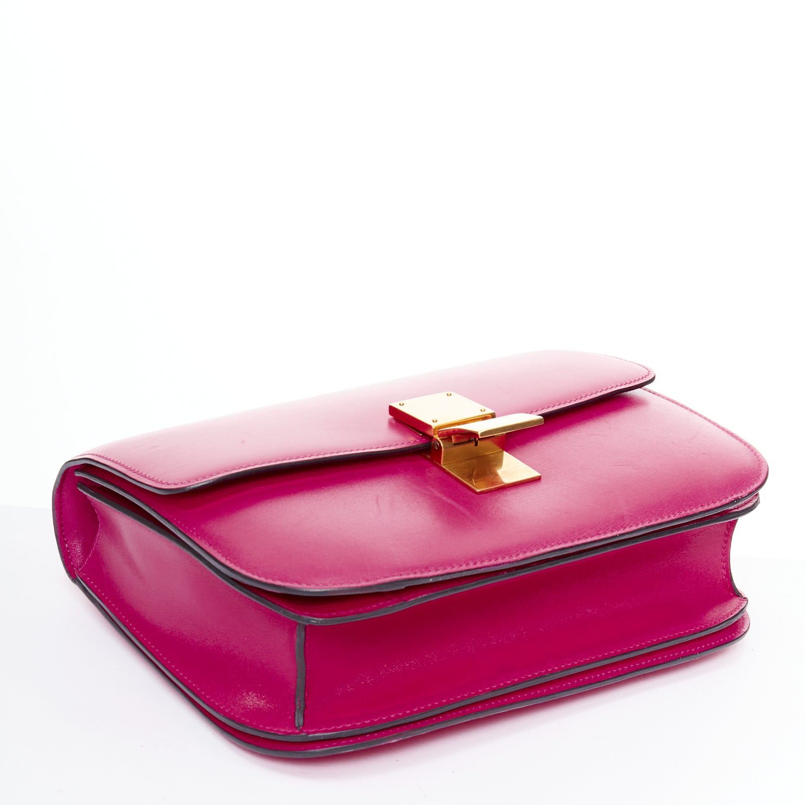 Celine CELINE Phoebe Philo Medium Box hot pink calfskin leather crossbody bag Size ONE SIZE - 6 Thumbnail