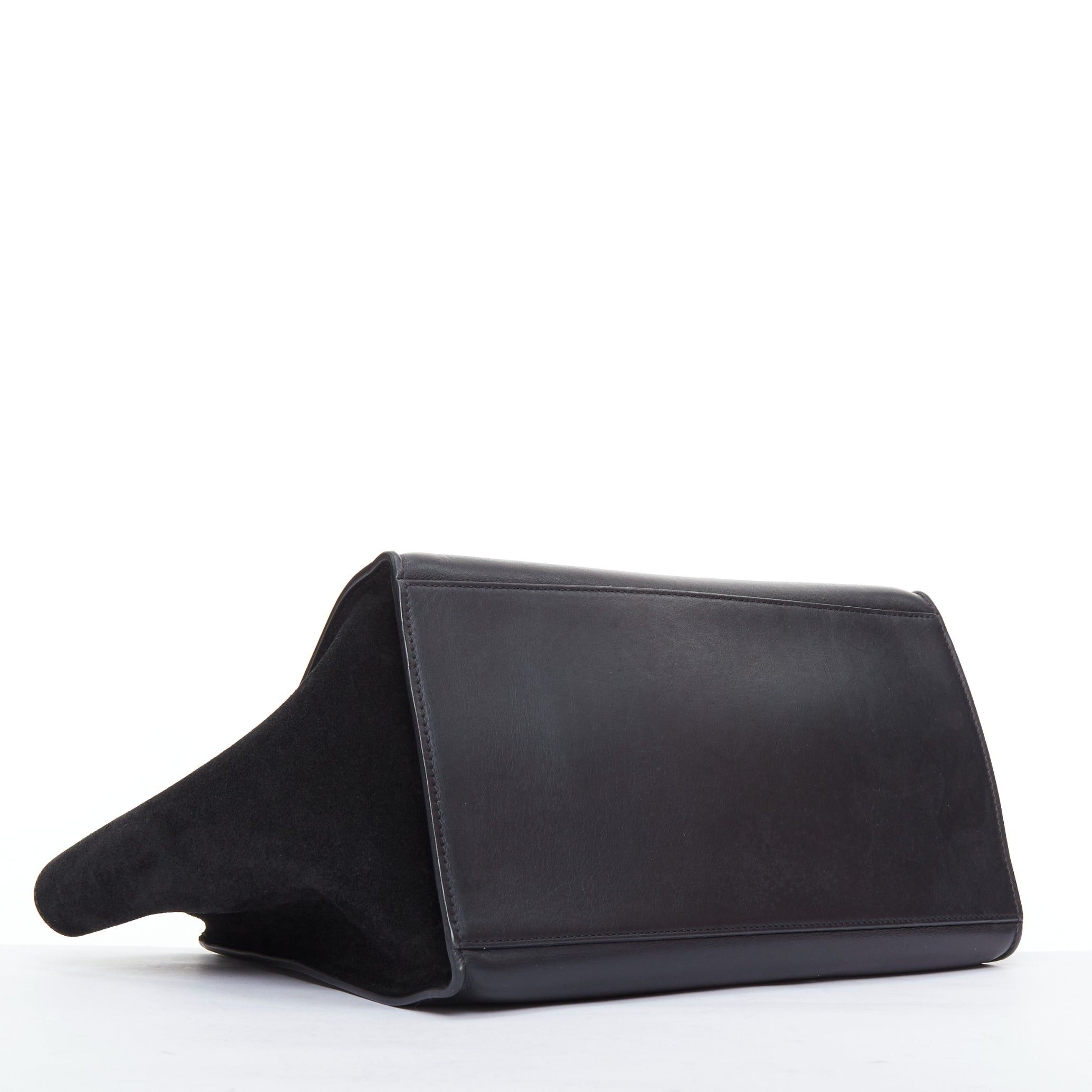 Celine CELINE Trapeze black embossed scaled leather gold clasp crossbody bag Size ONE SIZE - 6 Thumbnail