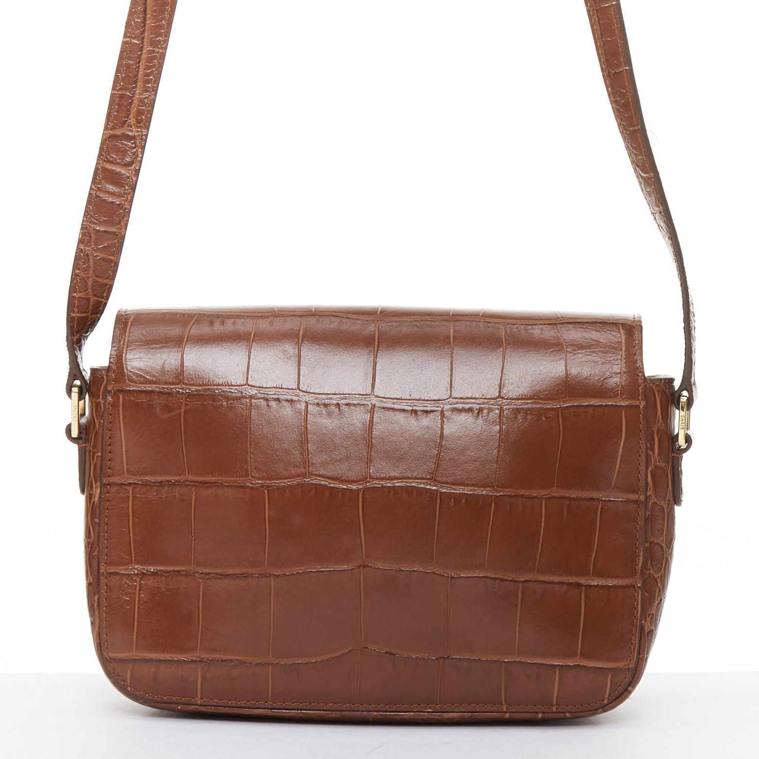 Celine CELINE Medium Tassel brown embossed cow hide leather fringed crossbody bag Size ONE SIZE - 5 Thumbnail