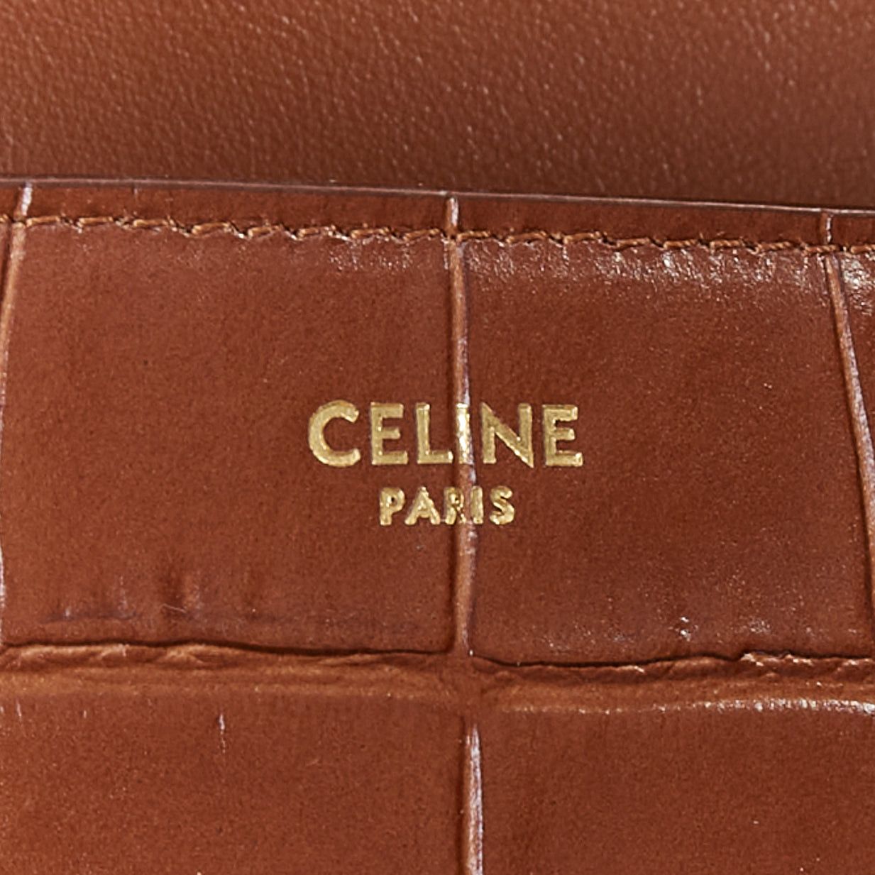 Celine CELINE Medium Tassel brown embossed cow hide leather fringed crossbody bag Size ONE SIZE - 10 Thumbnail