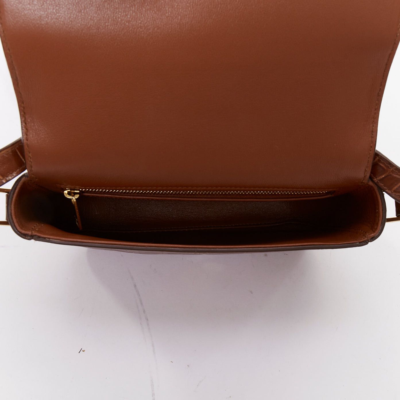 Celine CELINE Medium Tassel brown embossed cow hide leather fringed crossbody bag Size ONE SIZE - 9 Thumbnail