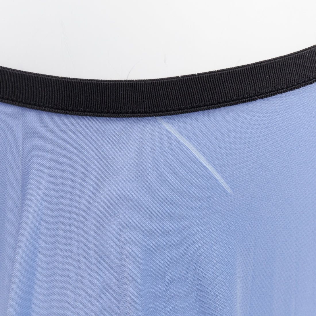 Celine OLD CELINE Phoebe Philo sky blue pleated black waistband skirt FR34 XS Size 26" / US 2 / IT 38 - 2 Thumbnail