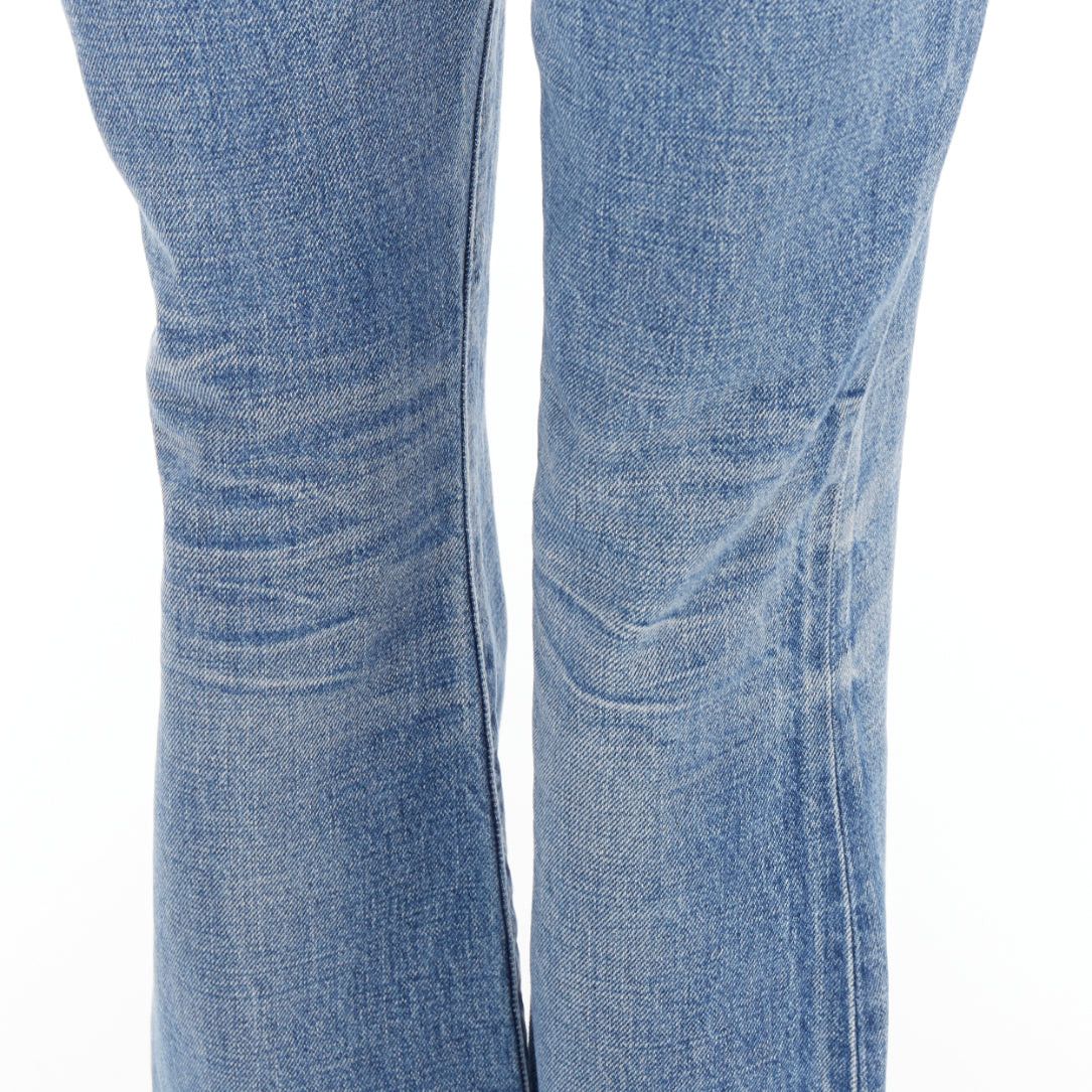 Celine CELINE W_FL_018 Dylan blue washed gold triomphe buckle bootcut jeans 26" Size 27" / US 4 / IT 40 - 7 Thumbnail