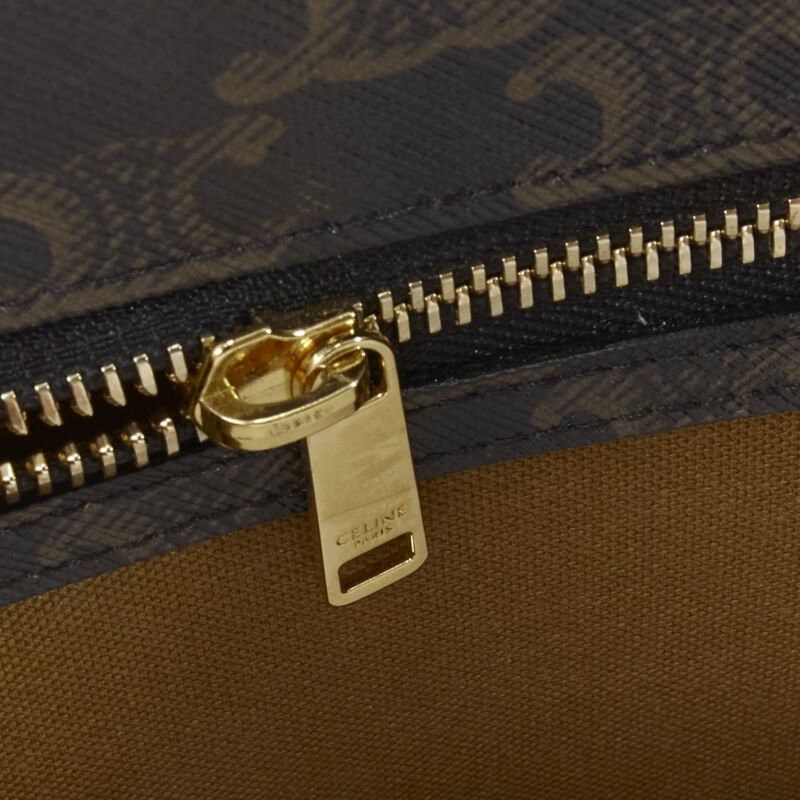 Celine CELINE Hedi Slimane Triomphe Canvas brown monogram Vertical Cabas tote bag Size ONE SIZE - 10 Thumbnail