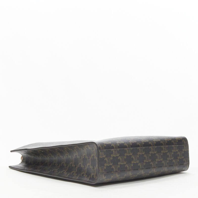 Celine CELINE Hedi Slimane Triomphe Canvas brown monogram Vertical Cabas tote bag Size ONE SIZE - 6 Thumbnail