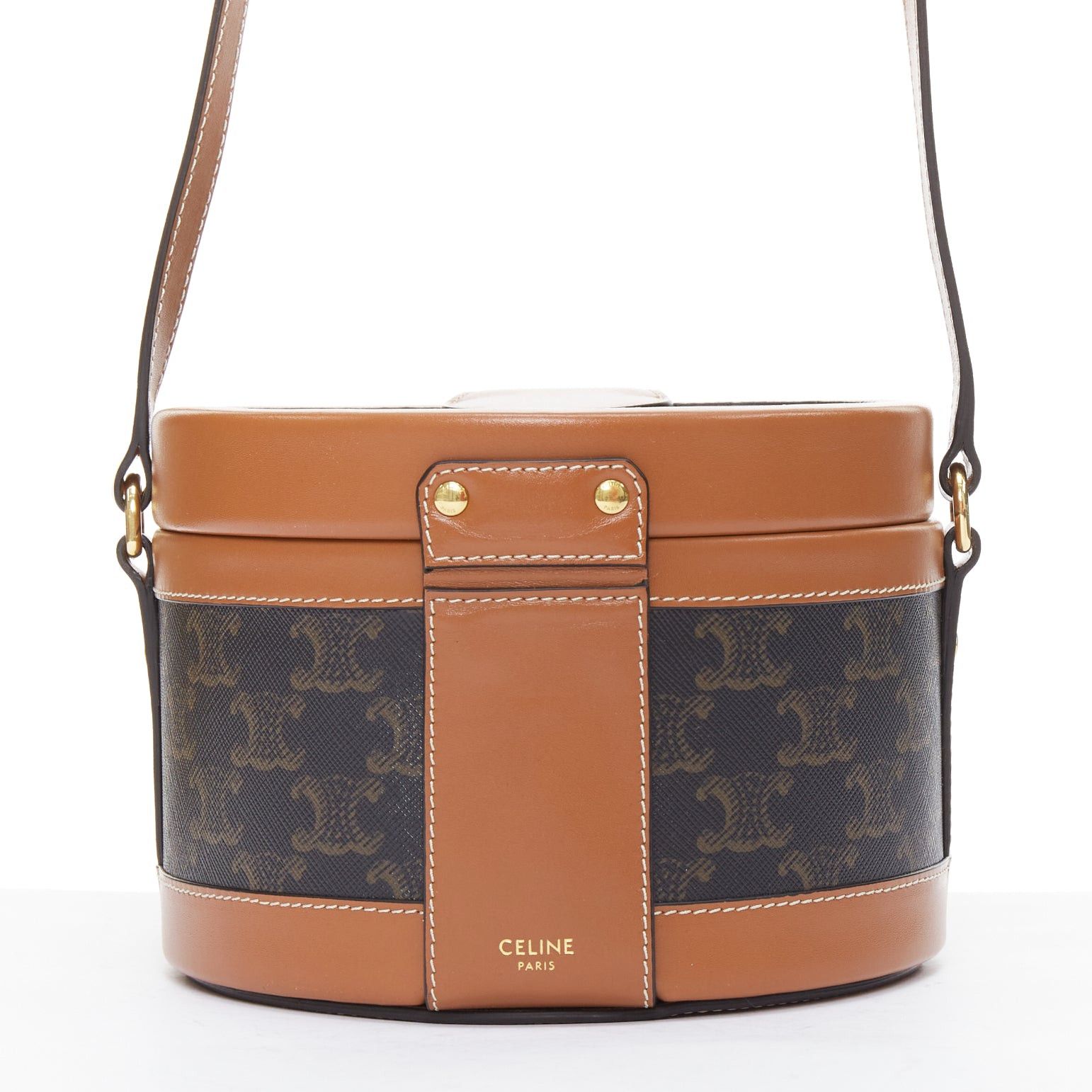 Celine CELINE 2021 Tambour brown Triomphe crossbody circe bag Blackpink Lisa Size ONE SIZE - 5 Thumbnail