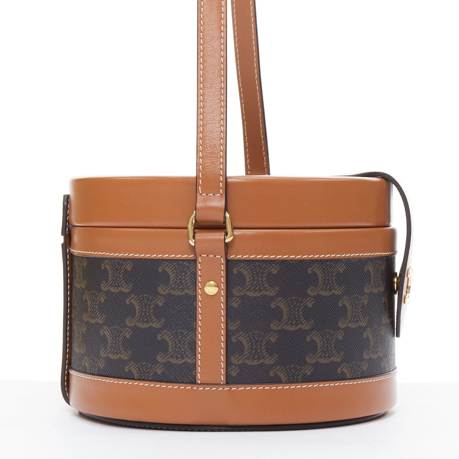 Celine CELINE 2021 Tambour brown Triomphe crossbody circe bag Blackpink Lisa Size ONE SIZE - 4 Thumbnail