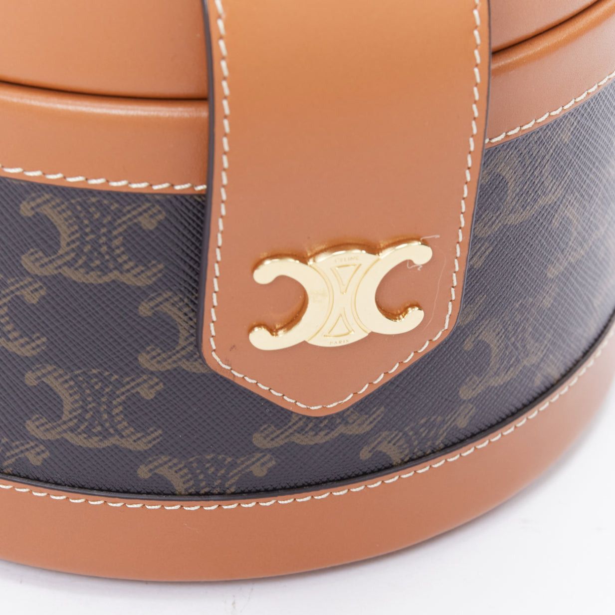 Celine CELINE 2021 Tambour brown Triomphe crossbody circe bag Blackpink Lisa Size ONE SIZE - 7 Thumbnail