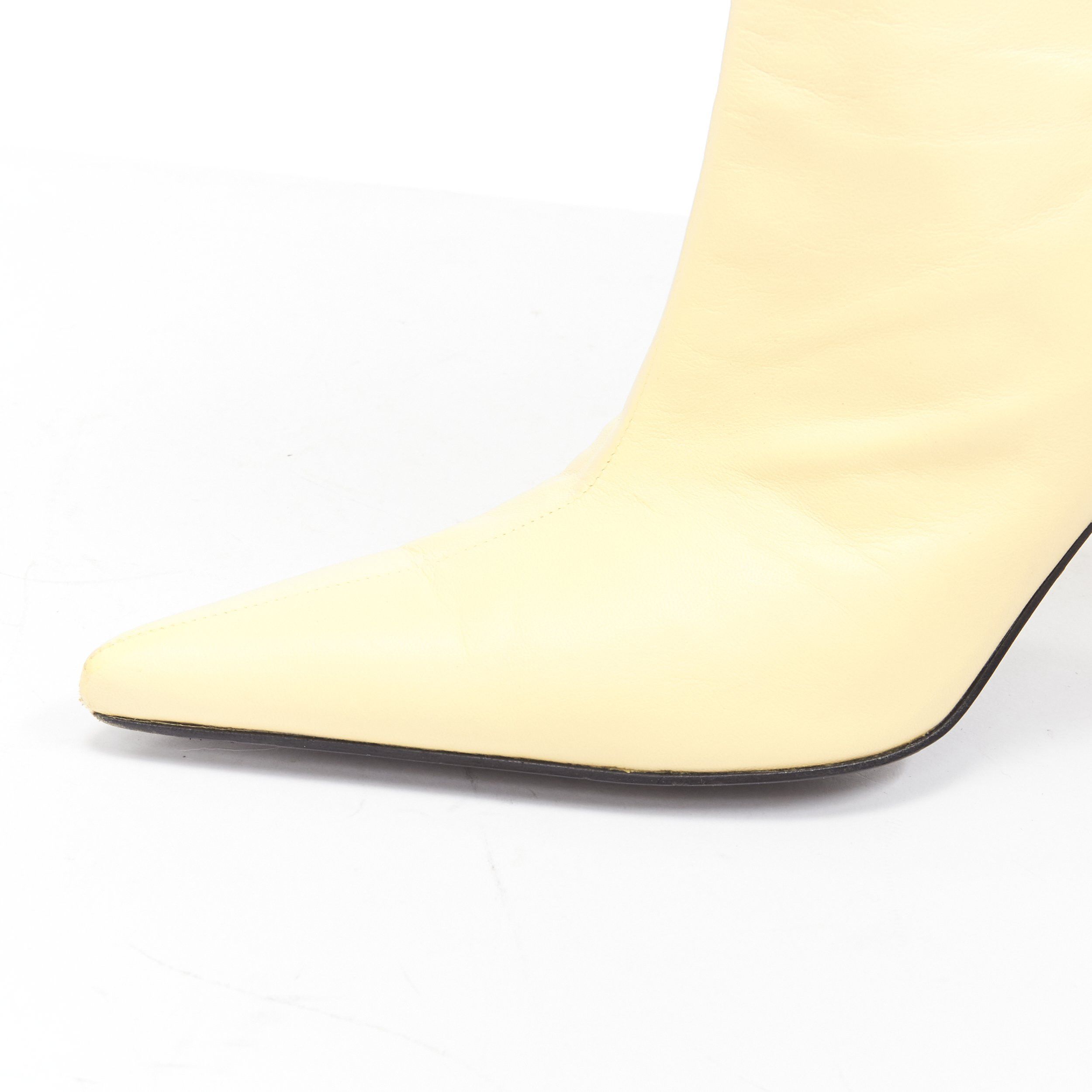 Celine OLD CELINE Phoebe Philo nude leather pointed toe high heel ankle boots EU38 Size US 8 / IT 38 - 7 Thumbnail