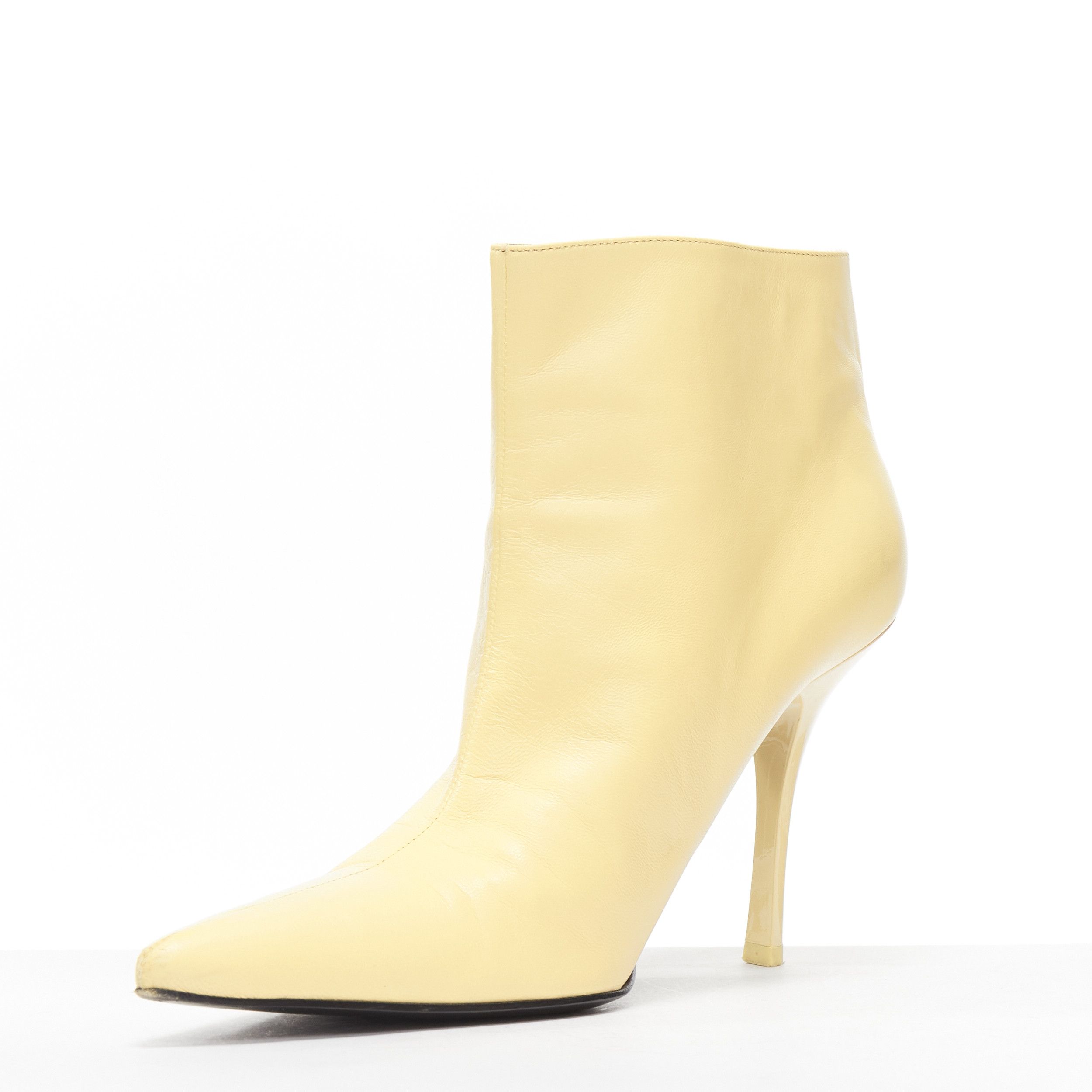 Celine OLD CELINE Phoebe Philo nude leather pointed toe high heel ankle boots EU38 Size US 8 / IT 38 - 4 Thumbnail