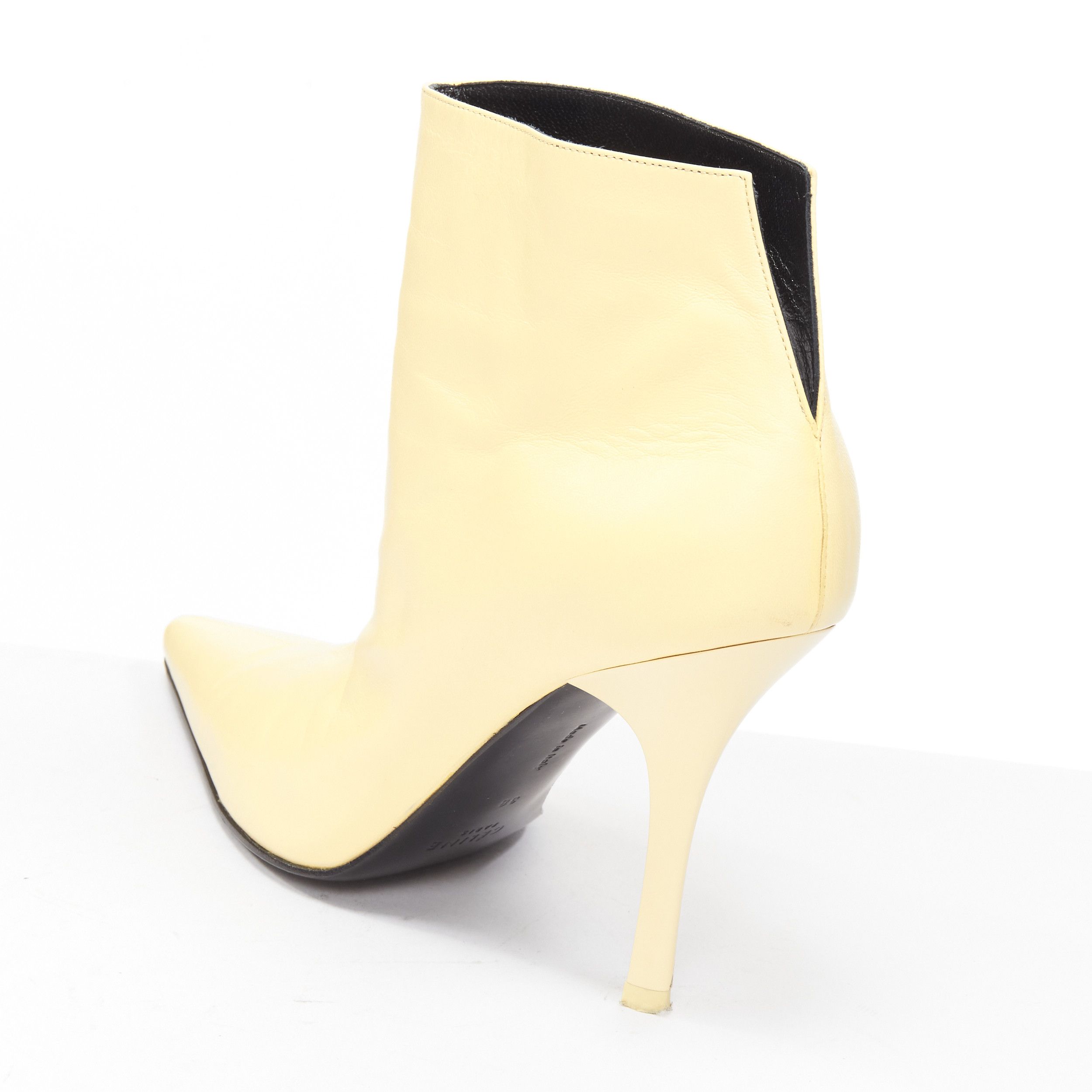Celine OLD CELINE Phoebe Philo nude leather pointed toe high heel ankle boots EU38 Size US 8 / IT 38 - 8 Thumbnail