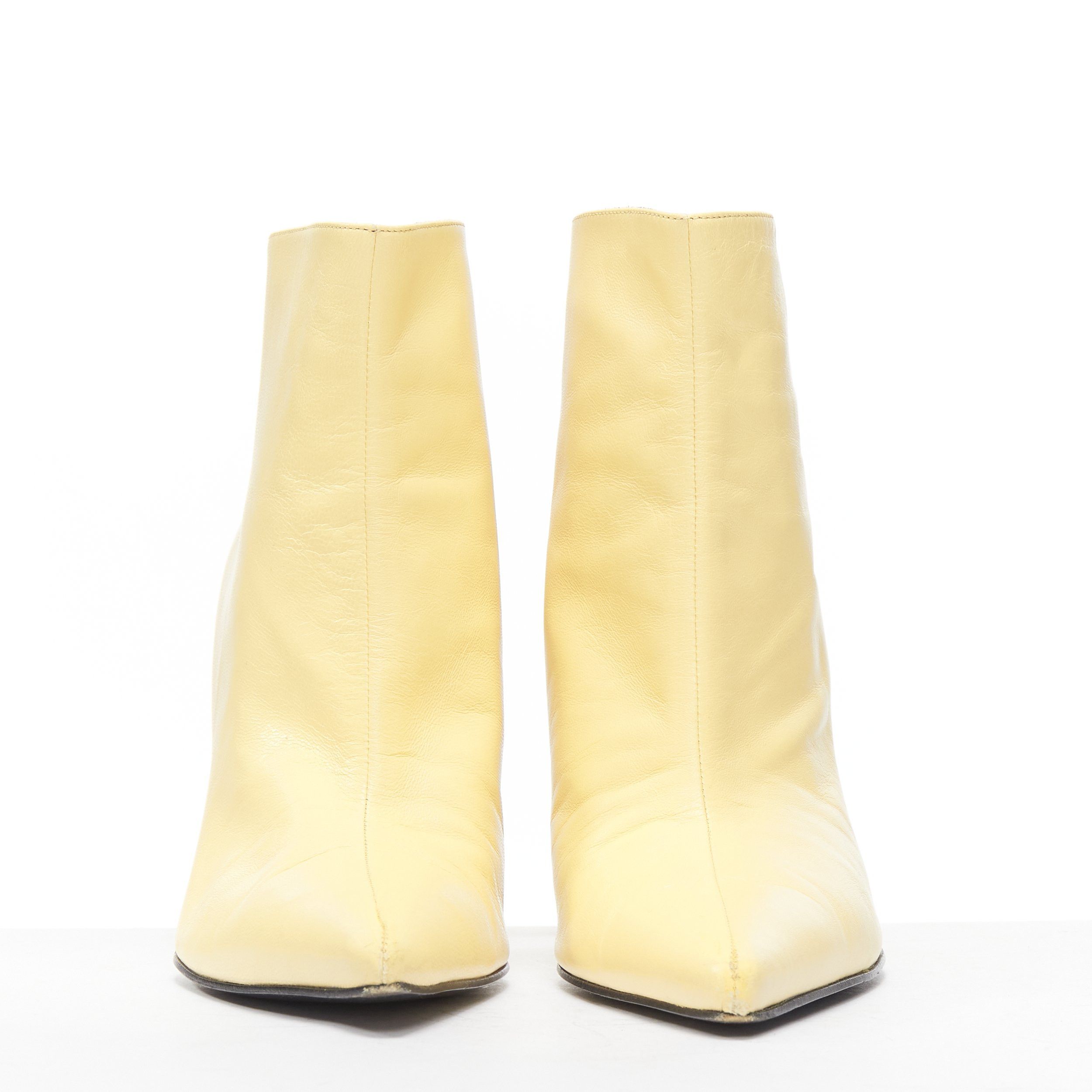 Celine OLD CELINE Phoebe Philo nude leather pointed toe high heel ankle boots EU38 Size US 8 / IT 38 - 3 Thumbnail