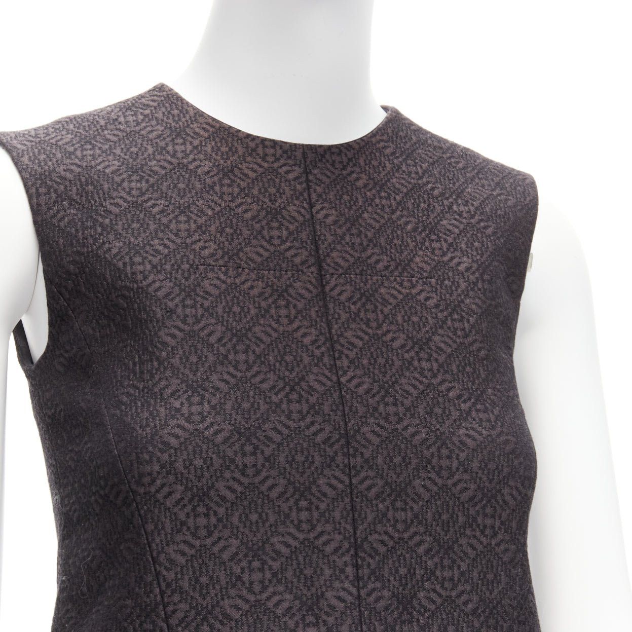 Celine OLD CELINE Phoebe Philo black cotton jacquard waterfall peplum top FR34 XS Size XS / US 0-2 / IT 36-38 - 7 Thumbnail
