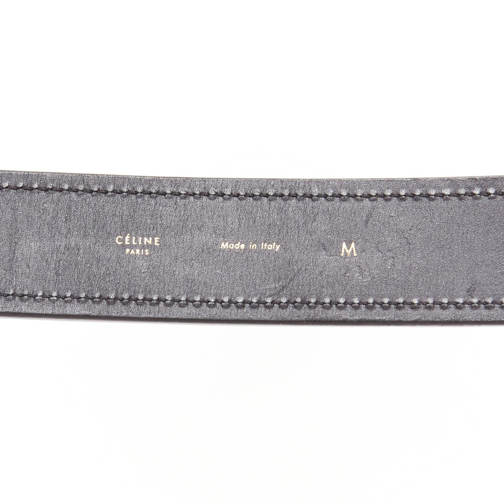 Celine OLD CELINE Phoebe Philo black leather magic tape minimal classic wide belt M Size ONE SIZE - 9 Thumbnail