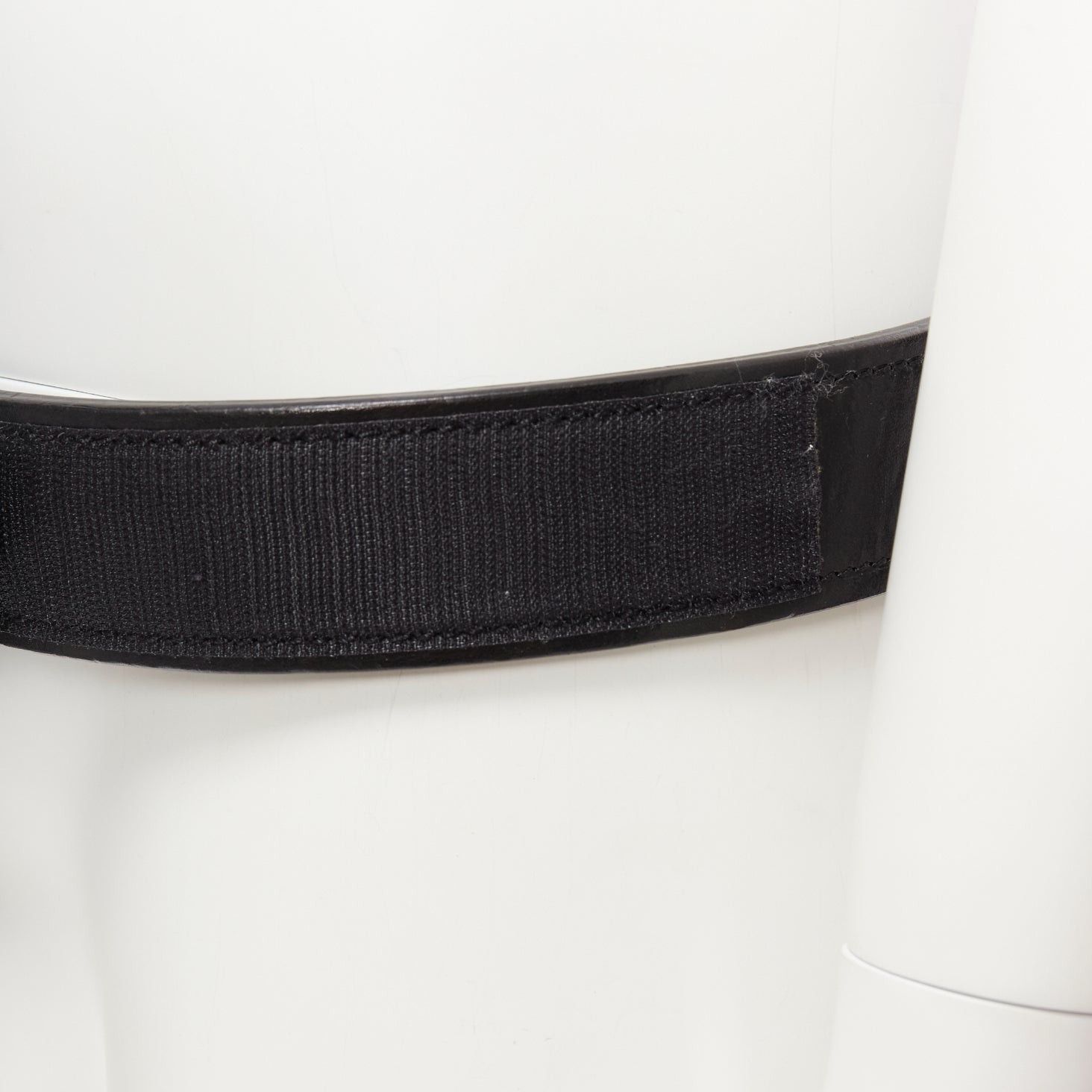 Celine OLD CELINE Phoebe Philo black leather magic tape minimal classic wide belt M Size ONE SIZE - 7 Thumbnail