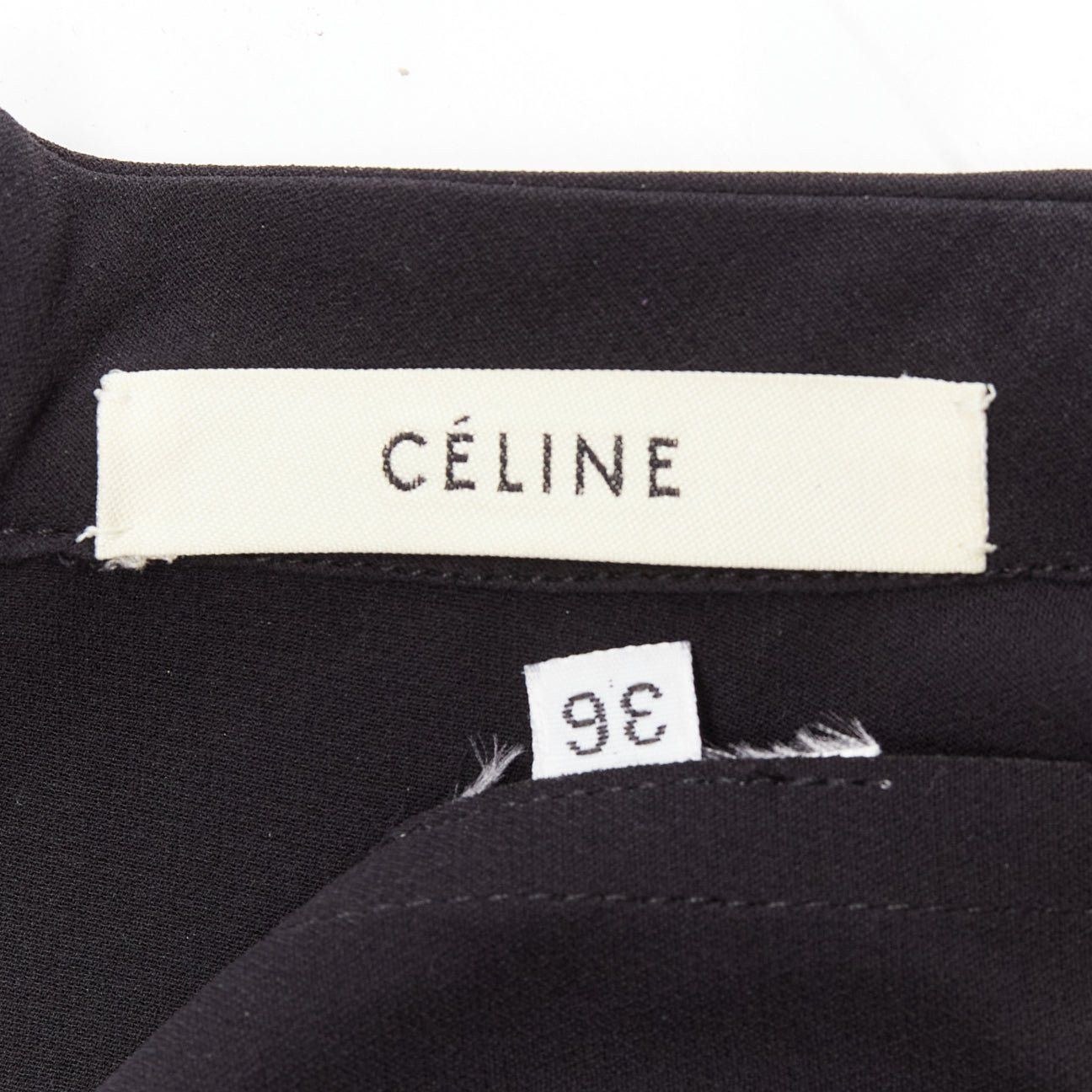 Celine OLD CELINE Phoebe Philo khaki leather black panel gold belt dress FR36 S Size S / US 4 / IT 40 - 9 Thumbnail