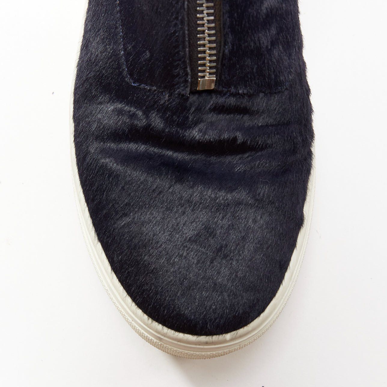 Celine OLD CELINE Phoebe Philo black horse hair O-ring zipper high top sneaker EU38 Size US 8 / IT 38 - 6 Thumbnail