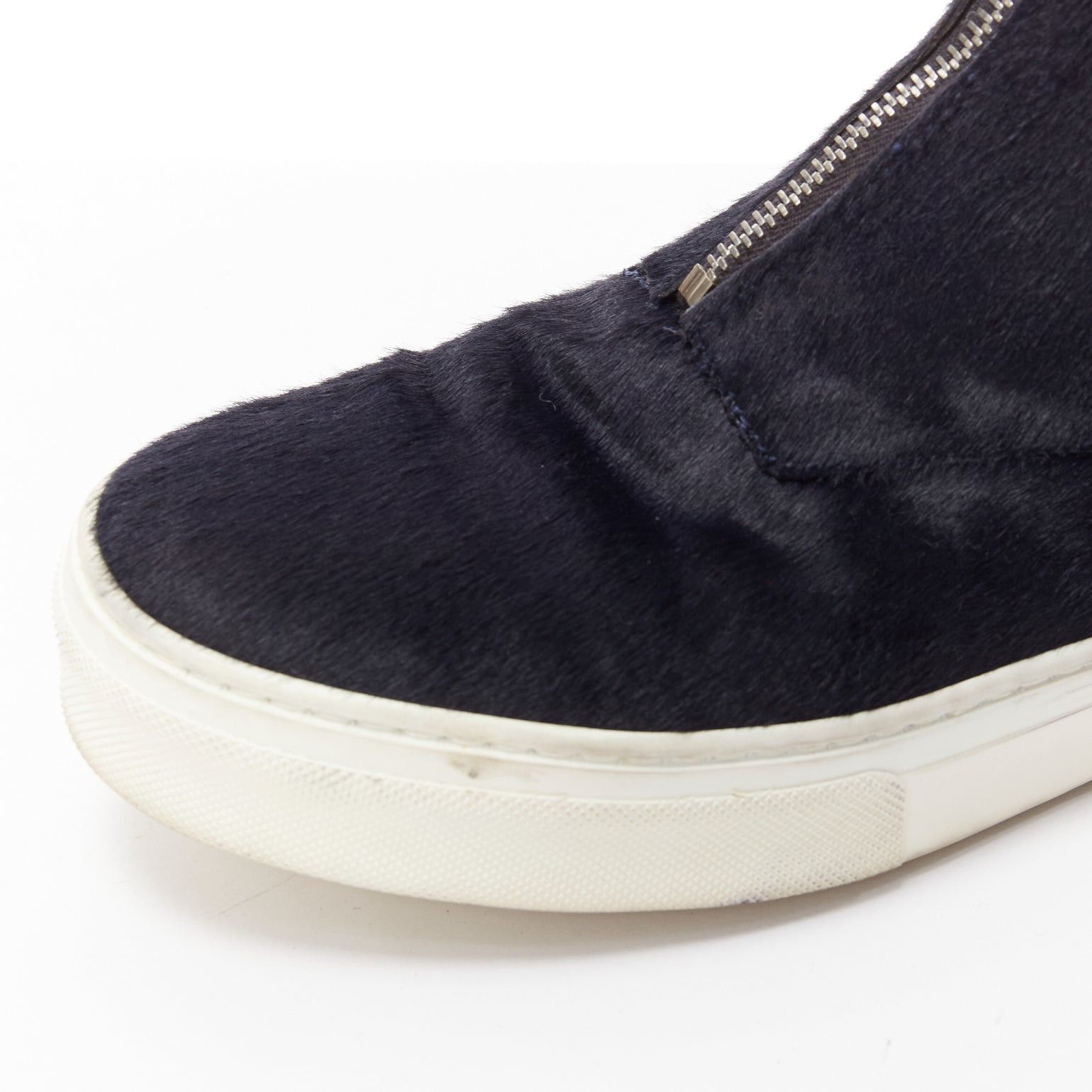 Celine OLD CELINE Phoebe Philo black horse hair O-ring zipper high top sneaker EU38 Size US 8 / IT 38 - 7 Thumbnail