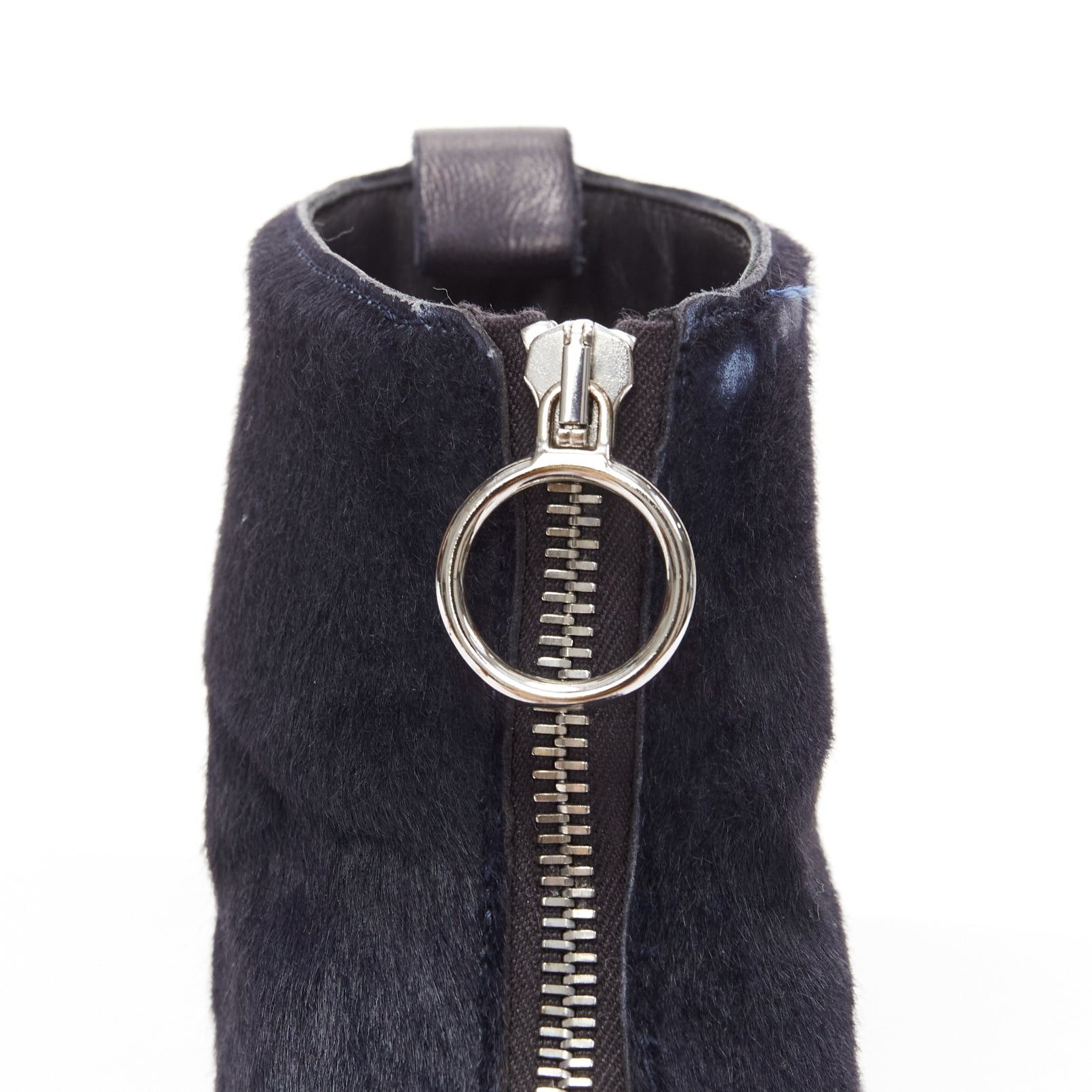 Celine OLD CELINE Phoebe Philo black horse hair O-ring zipper high top sneaker EU38 Size US 8 / IT 38 - 8 Thumbnail