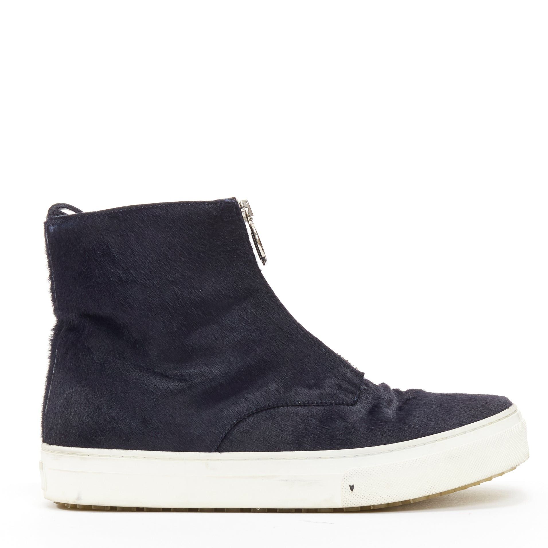 Celine OLD CELINE Phoebe Philo black horse hair O-ring zipper high top sneaker EU38 Size US 8 / IT 38 - 2 Thumbnail