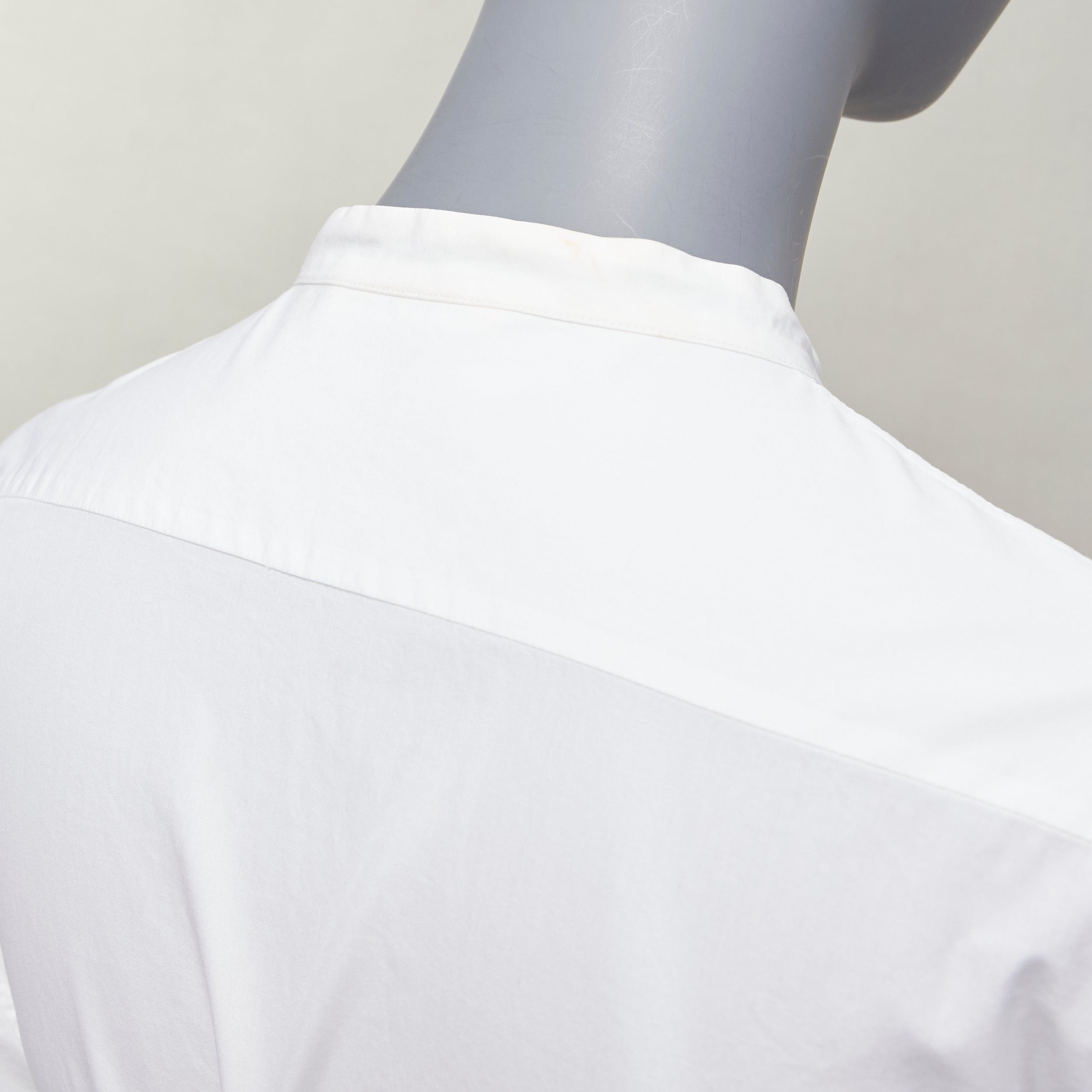 Celine OLD CELINE Phoebe Philo white cotton silver d ring belt minimal shirt FR36 S Size S / US 4 / IT 40 - 8 Thumbnail