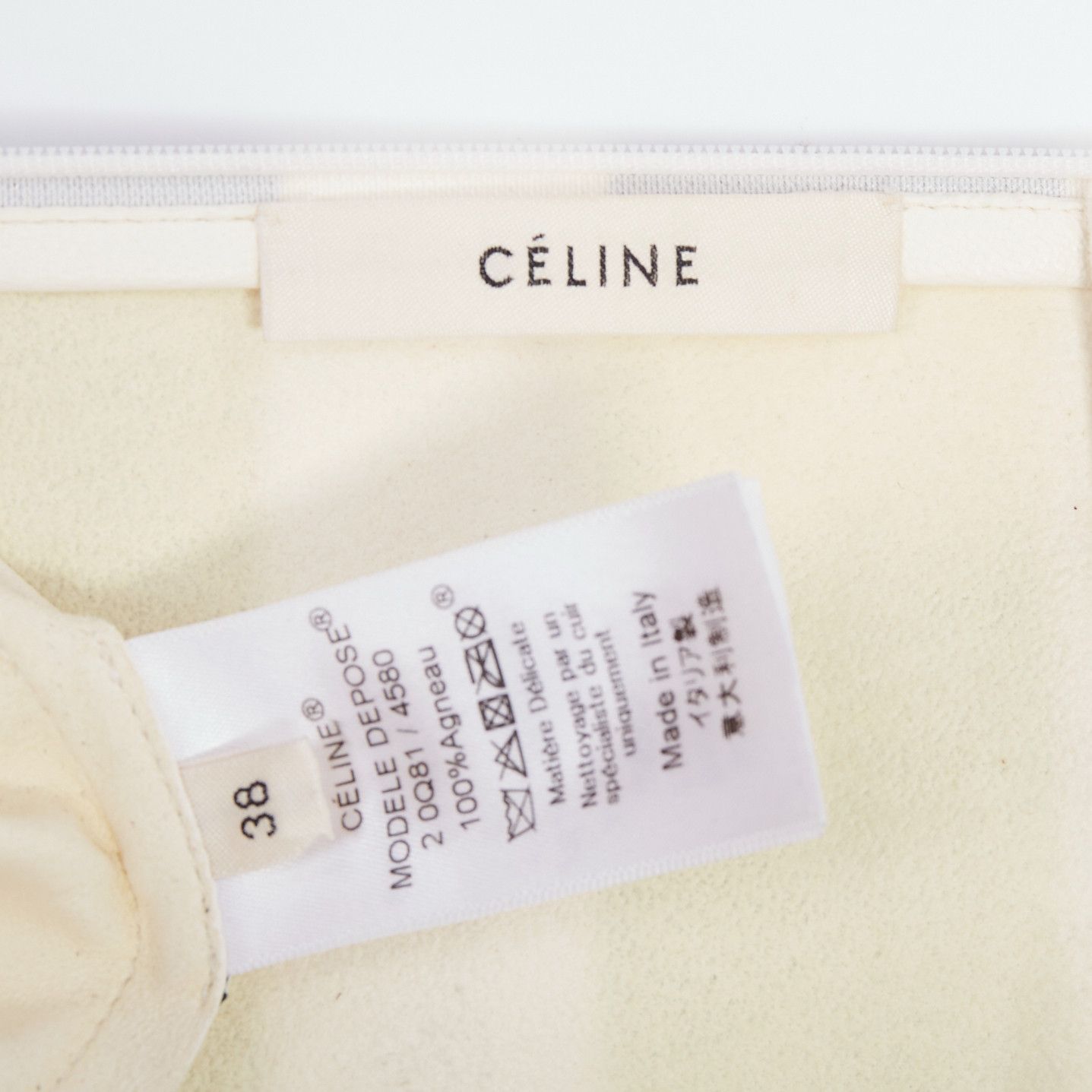 Celine OLD CELINE Phoebe Philo genuine lambskin striped leather patch top FR38 M Size M / US 6-8 / IT 42-44 - 9 Thumbnail