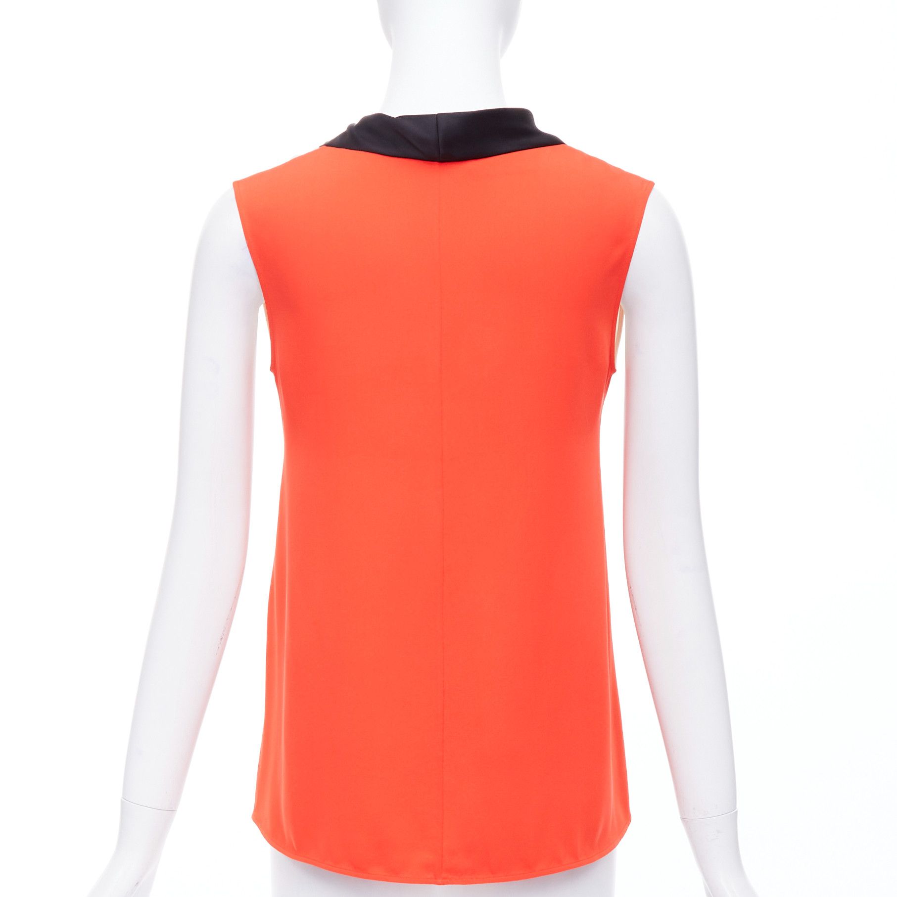 Celine OLD CELINE Phoebe Philo orange black cream colorblocked tank top FR36 S Size S / US 4 / IT 40 - 5 Thumbnail
