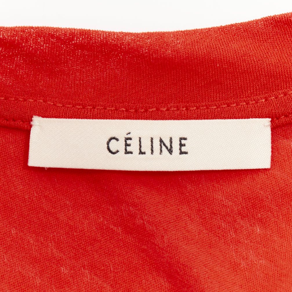 Celine OLD CELINE Phoebe Philo red silky bias cut Triomphe anagram tank top Size S / US 4 / IT 40 - 8 Thumbnail