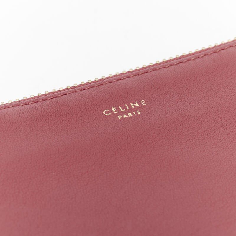 Celine OLD CELINE Phoebe Philo Trio red gold zip triple snap pouch crossbody bag Size ONE SIZE - 8 Thumbnail