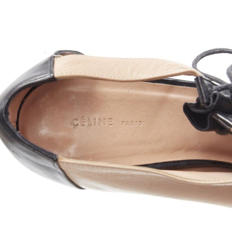 Celine OLD CELINE PHOEBE PHILO black nude leather lace open side peep toe bootie EU40.5 Size US 10.5 / IT 40.5 - 11 Thumbnail