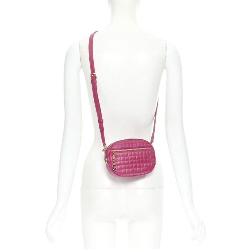 Celine new CELINE Hedi Slimane 2019 C Charm pink quilted small crossbody camera bag Size ONE SIZE - 2 Thumbnail