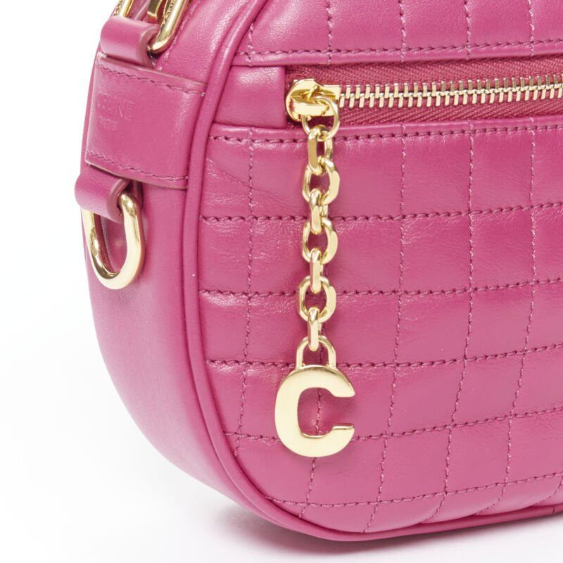 Celine new CELINE Hedi Slimane 2019 C Charm pink quilted small crossbody camera bag Size ONE SIZE - 7 Thumbnail