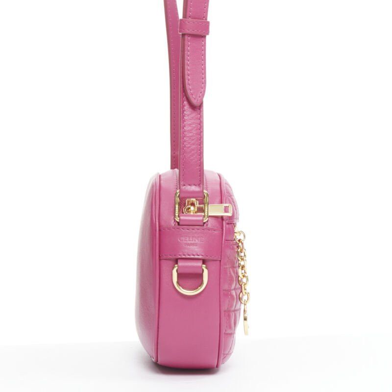 Celine new CELINE Hedi Slimane 2019 C Charm pink quilted small crossbody camera bag Size ONE SIZE - 4 Thumbnail