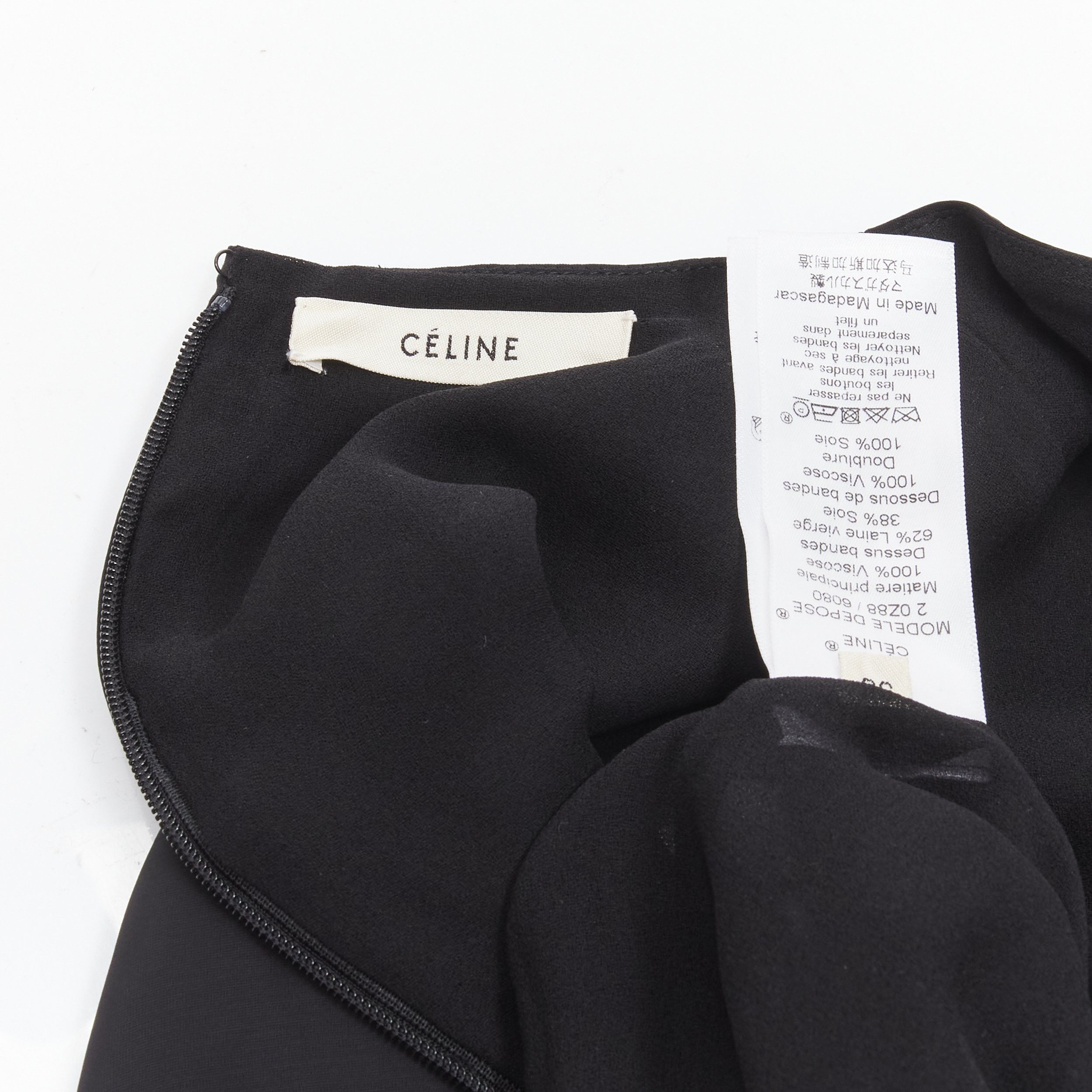 Celine OLD CELINE Philo 2015 Runway Look 17 black grid harness gold button top FR38 M Size M / US 6-8 / IT 42-44 - 10 Thumbnail