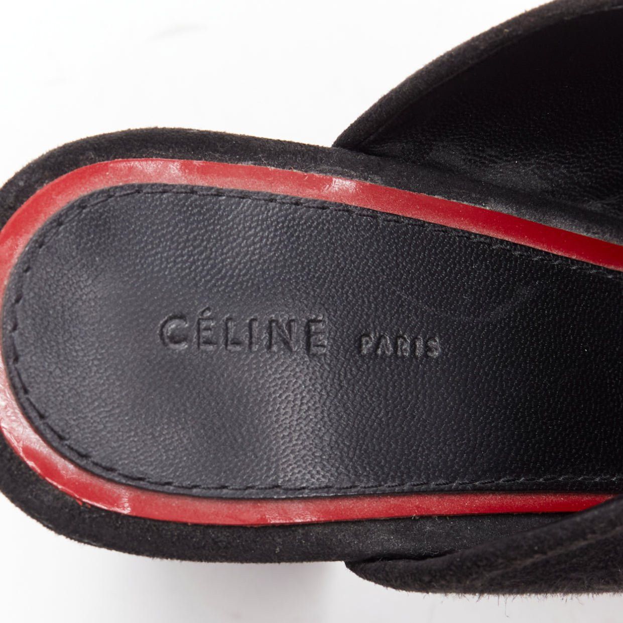 Celine OLD CELINE Phoebe Philo black suede bow high heel mules EU36.5 Size US 6.5 / IT 36.5 - 9 Thumbnail
