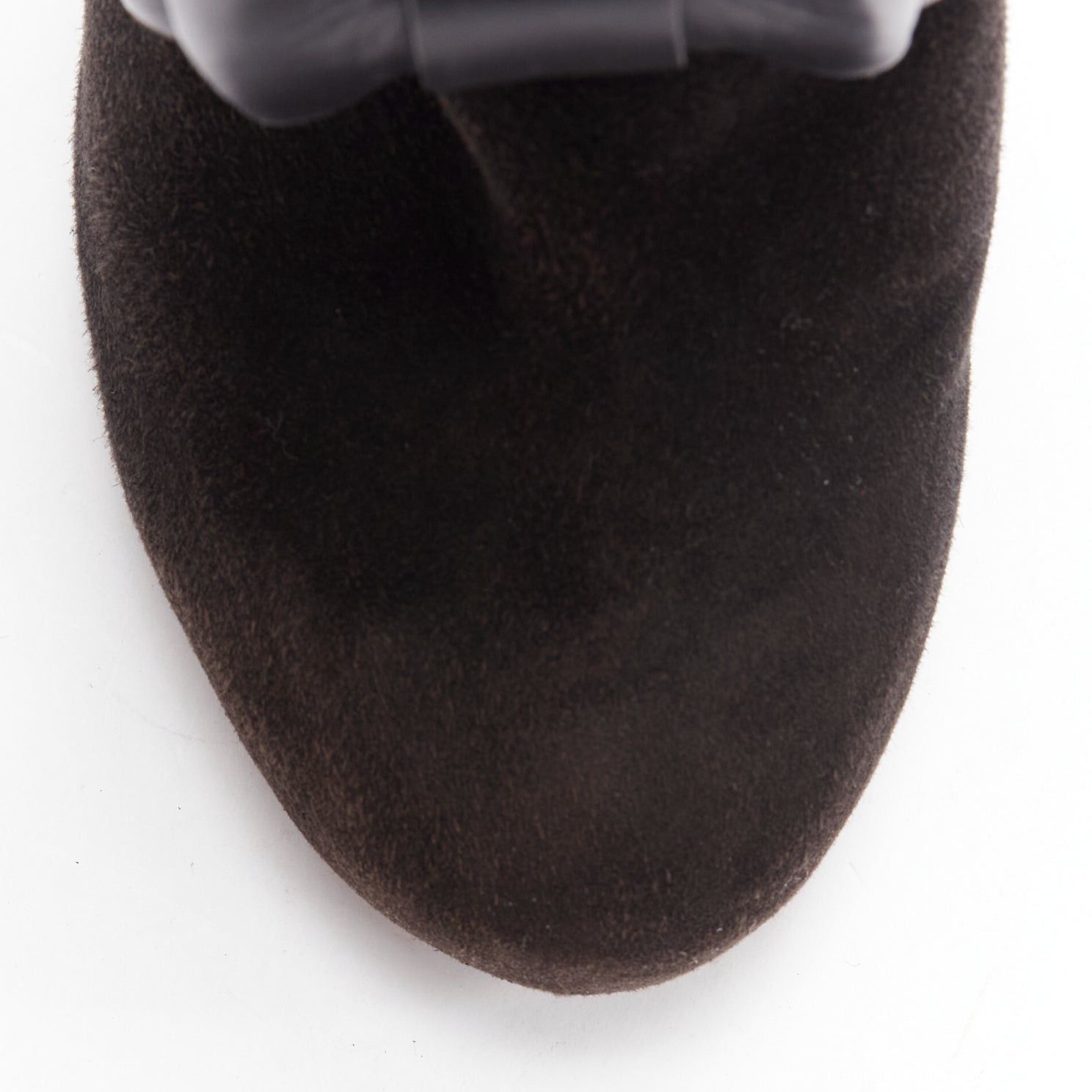 Celine OLD CELINE Phoebe Philo black suede bow high heel mules EU36.5 Size US 6.5 / IT 36.5 - 6 Thumbnail
