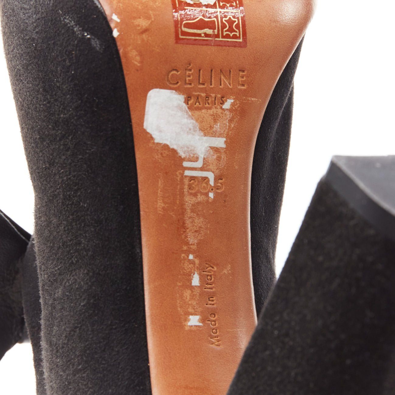 Celine OLD CELINE Phoebe Philo black suede bow high heel mules EU36.5 Size US 6.5 / IT 36.5 - 10 Thumbnail