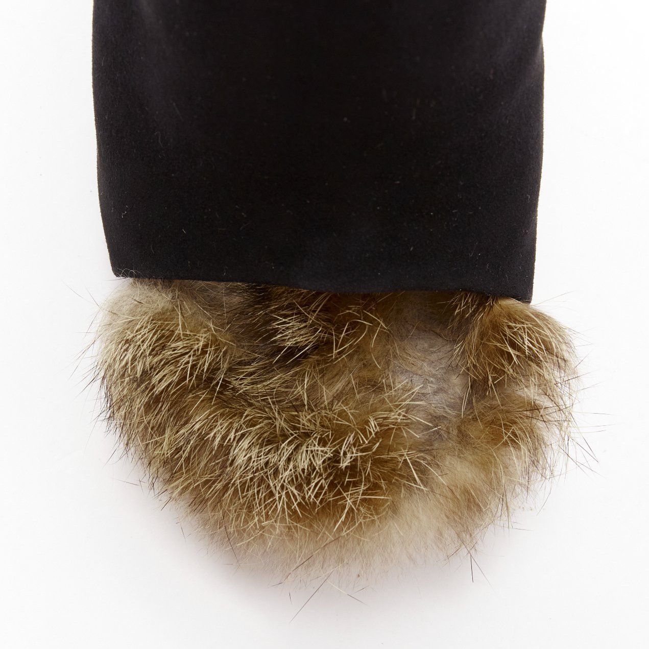 Celine OLD CELINE Phoebe Philo 2010 Runway black suede fur mules EU36 Size US 6 / IT 36 - 6 Thumbnail