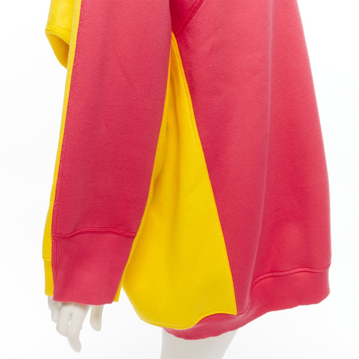 Celine OLD CELINE Phoebe Philo 2018 pink yellow contrast back raglan oversized sweatshirt XS Size S / US 4 / IT 40 - 6 Thumbnail
