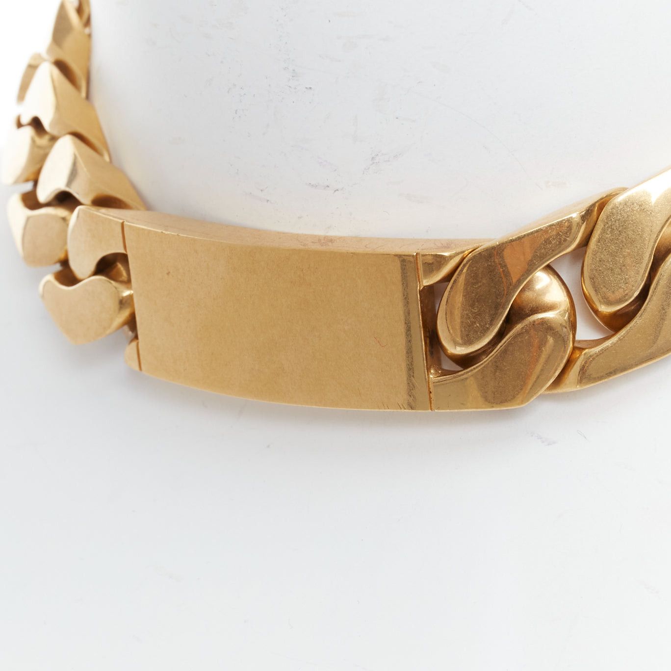 Celine rare OLD CELINE Phoebe Philo gold tone ID plate chunky choker necklace Size ONE SIZE - 7 Thumbnail