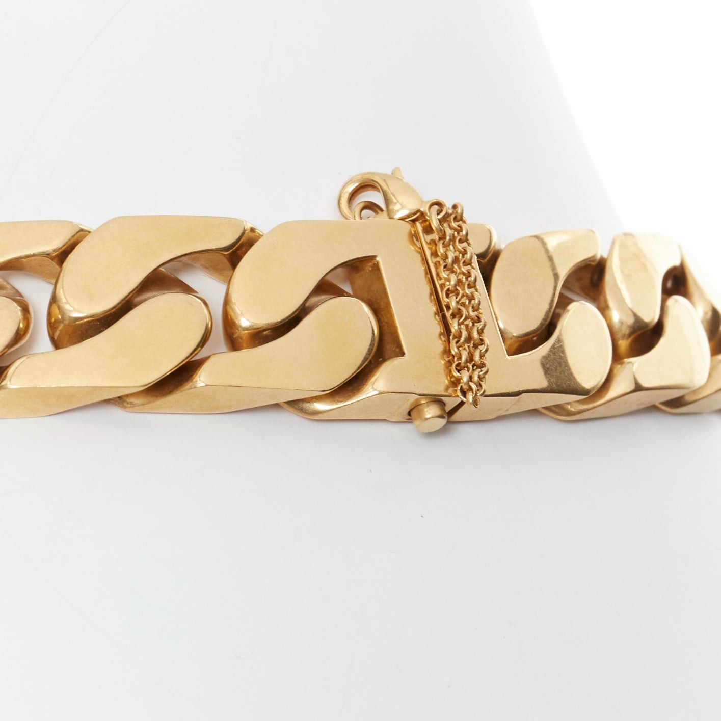 Celine rare OLD CELINE Phoebe Philo gold tone ID plate chunky choker necklace Size ONE SIZE - 2 Thumbnail
