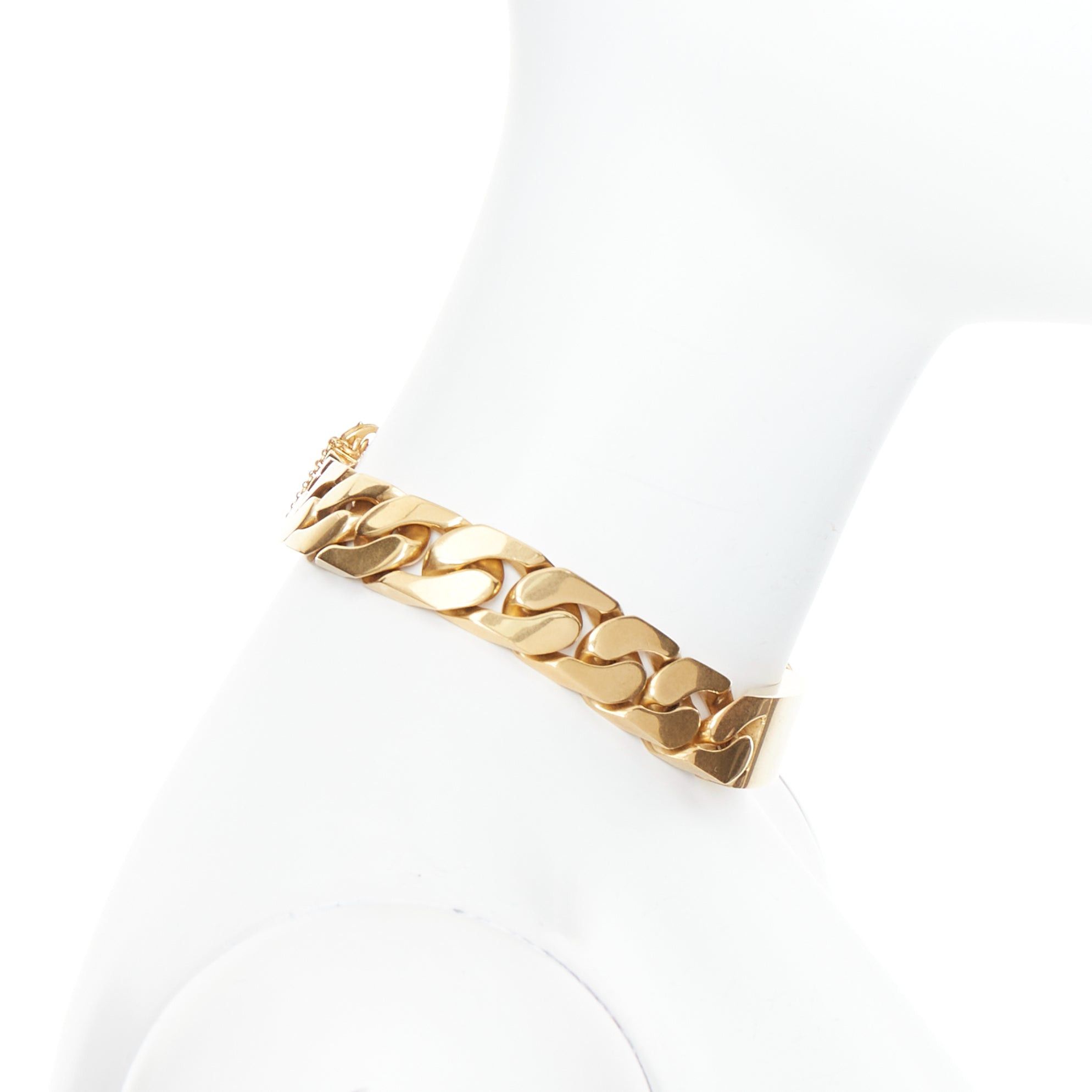 Celine rare OLD CELINE Phoebe Philo gold tone ID plate chunky choker necklace Size ONE SIZE - 4 Thumbnail