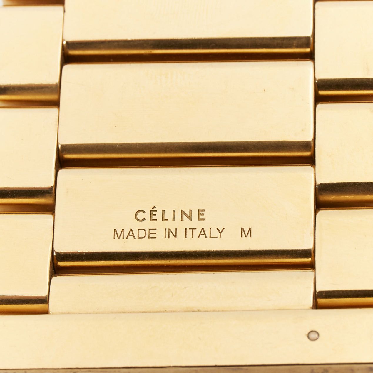 Celine rare OLD CELINE Phoebe Philo Manchette gold tone watch link wide bracelet Size ONE SIZE - 4 Thumbnail