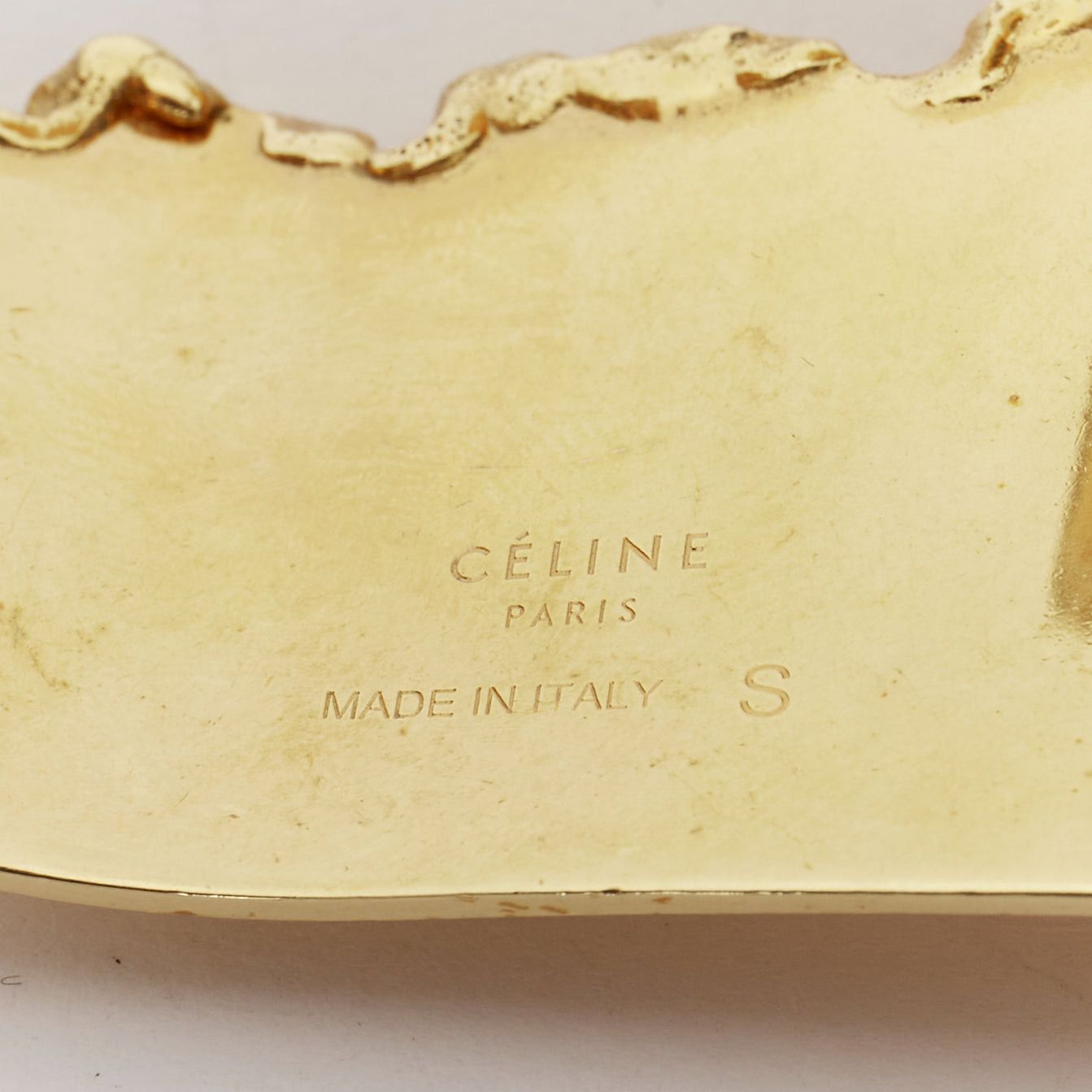 Celine rare OLD CELINE Phoebe Philo Runway Devoured gold tear statement bangle cuff S Size ONE SIZE - 7 Thumbnail