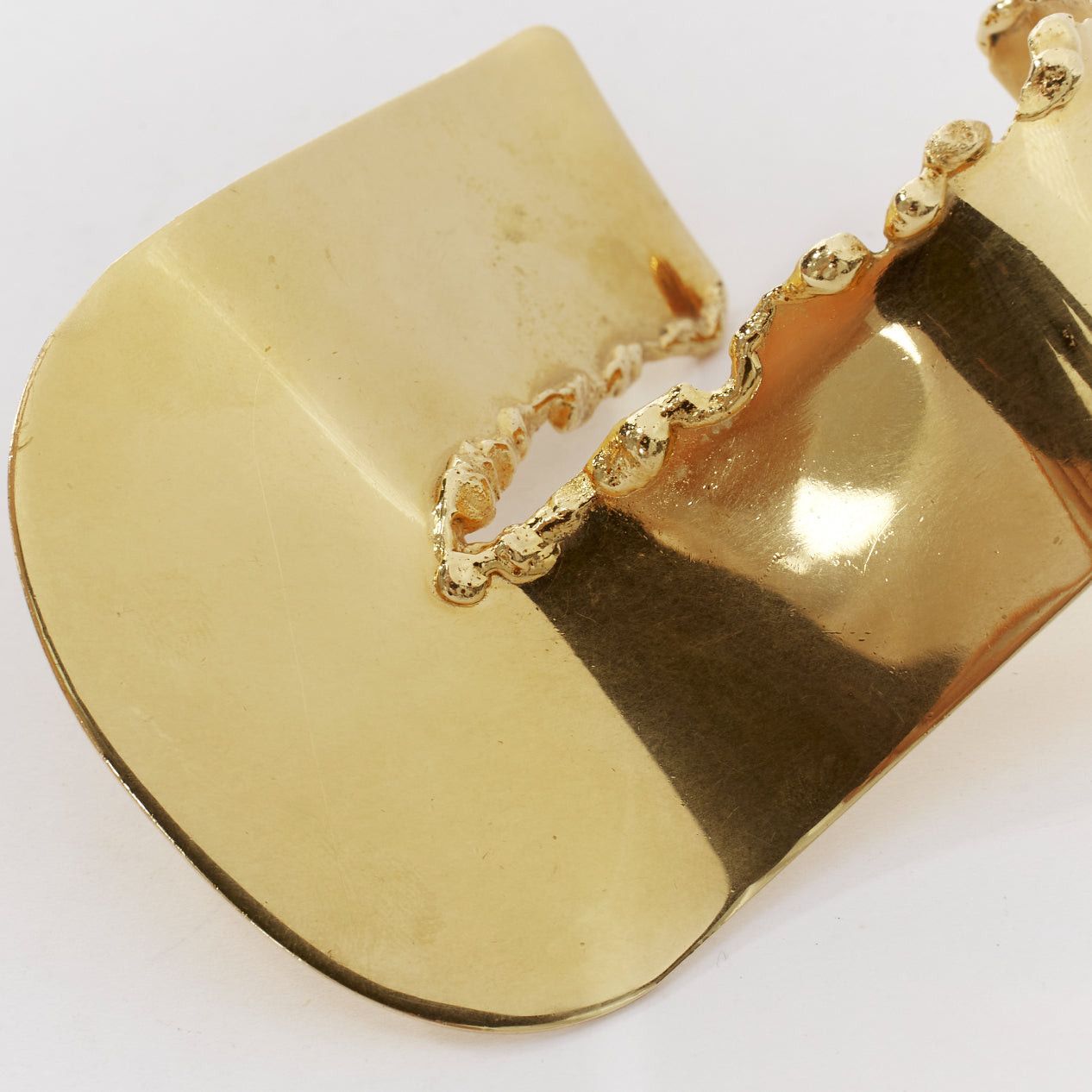 Celine rare OLD CELINE Phoebe Philo Runway Devoured gold tear statement bangle cuff S Size ONE SIZE - 6 Thumbnail