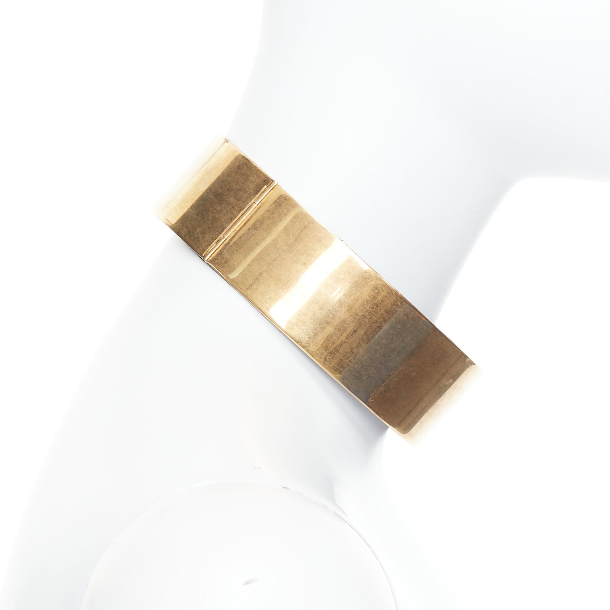 Celine rare OLD CELINE Phoebe Philo Runway gold metal minimal choker necklace Size ONE SIZE - 4 Thumbnail